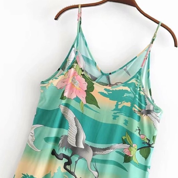 Tropical Print Slip Dress - Picture 6 of 13